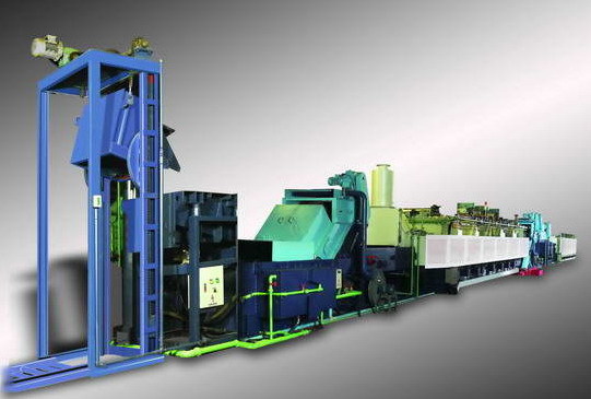 Intelligent heat treatment production line of mesh belt furnace