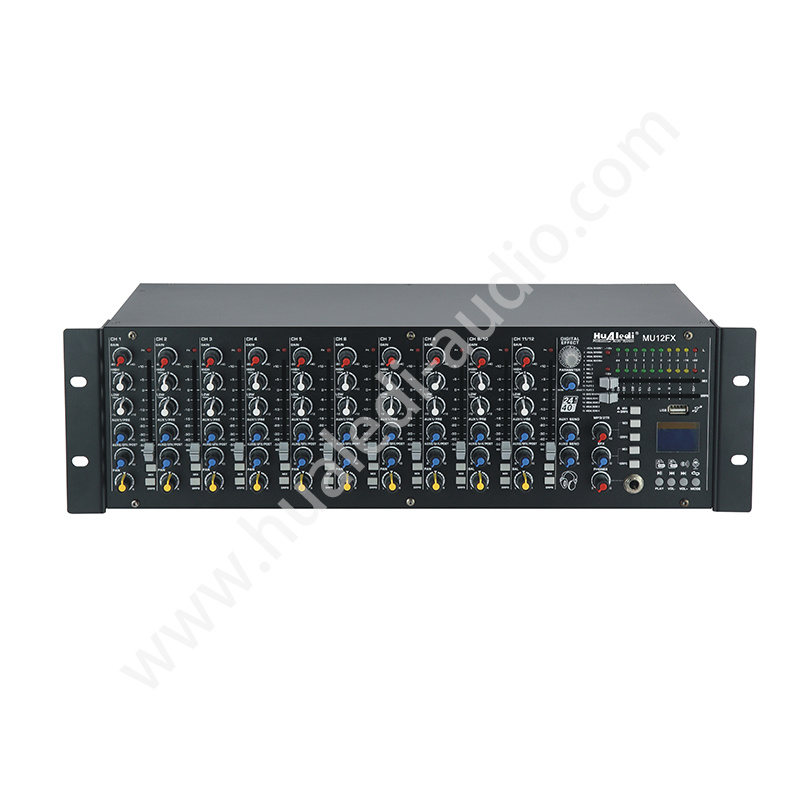 12 channels audio mixer Rack Mount
