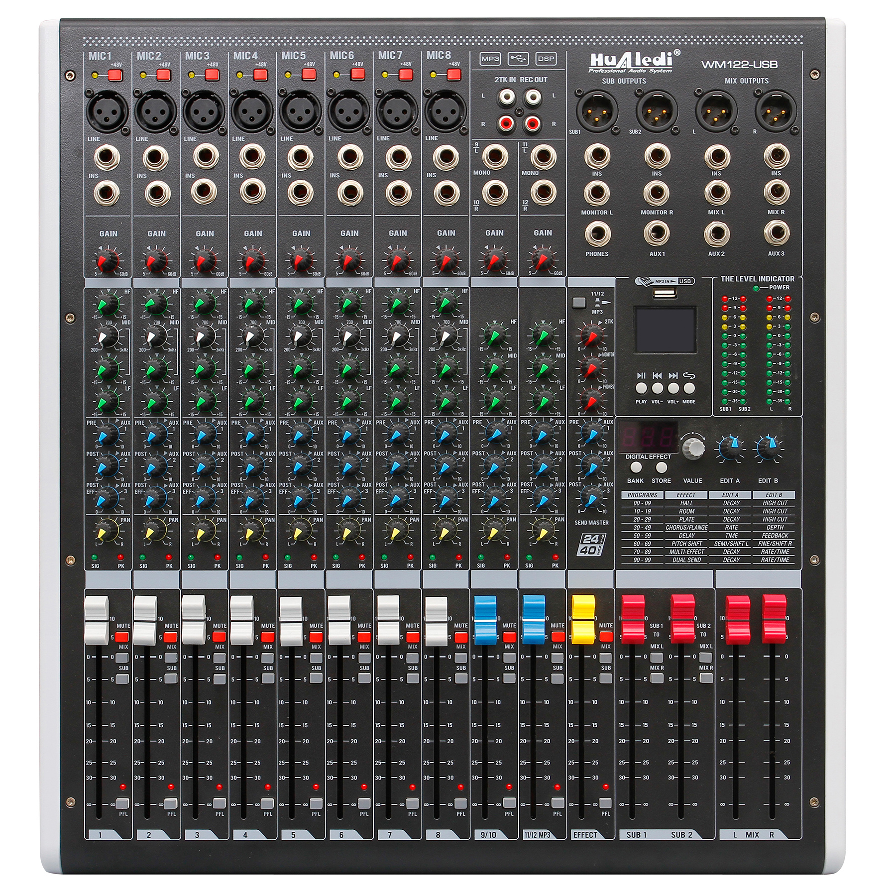 12 channels mixing console No group