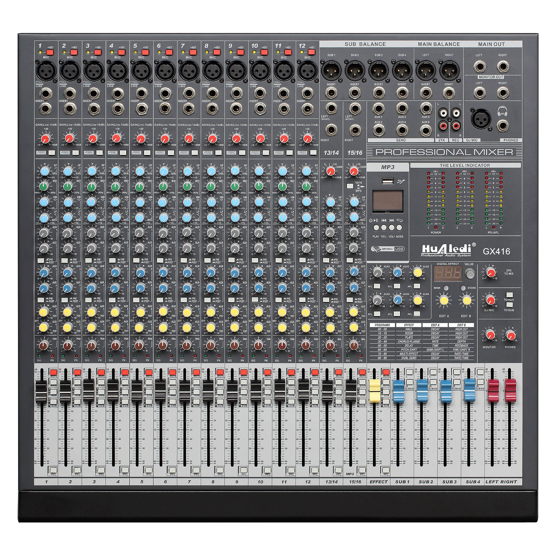 16 channels sound console family style -GX416