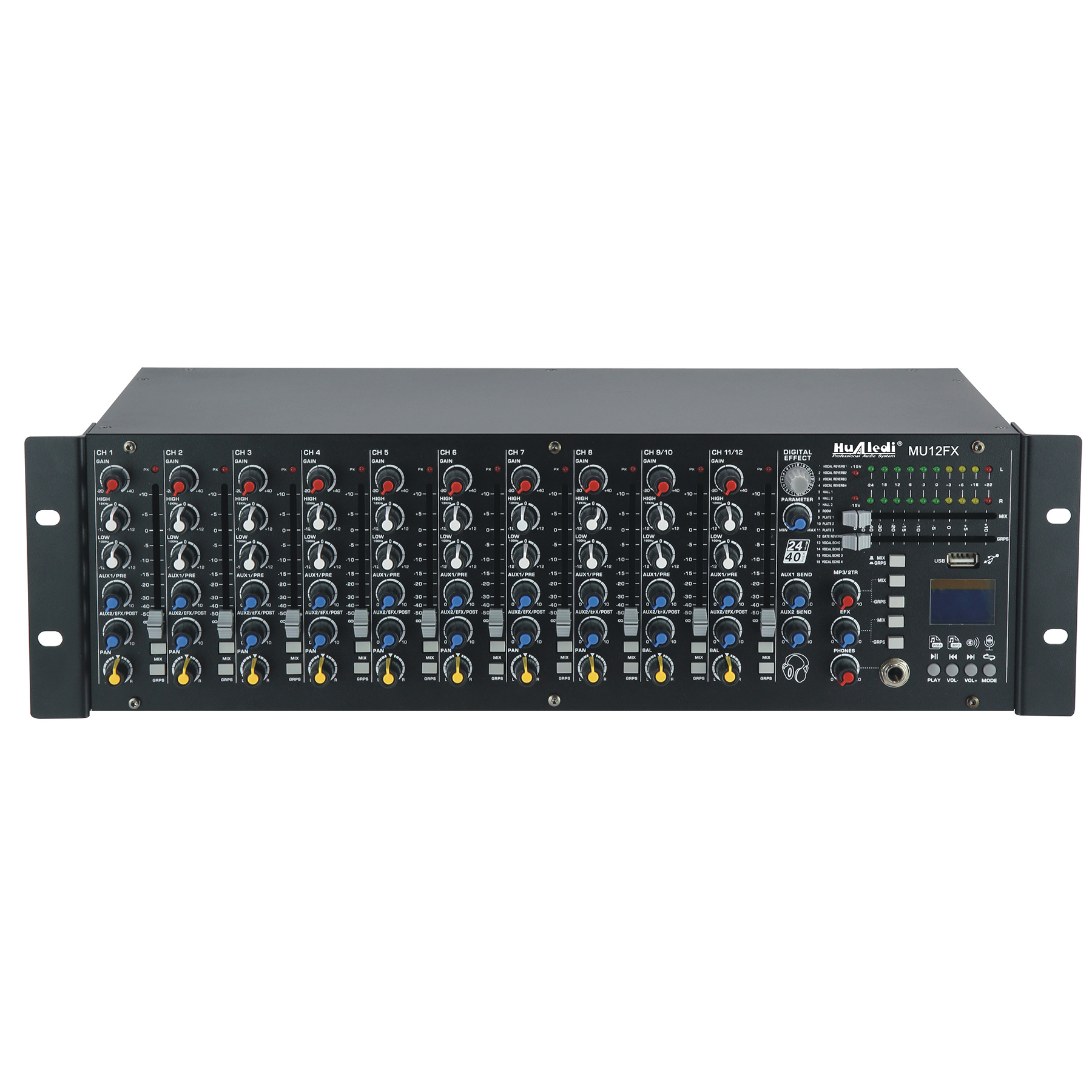 12 channels audio mixer Rack Mount-Enping Huadian Electronic Co., Ltd.