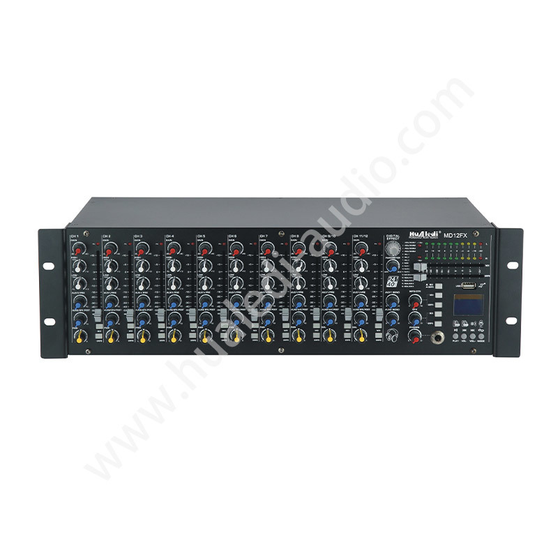 12 channels audio mixer Rack Mount
