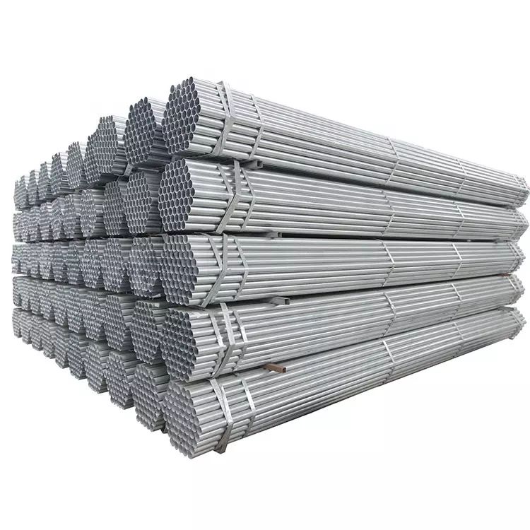 Hot Dip Galvanized Round Steel Pipe / GI Pipe Pre Galvanized Steel Pipe Galvanized Tube For Construction