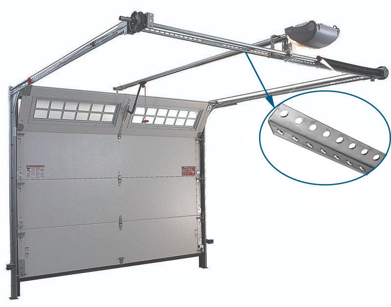 Metal galvanized steel perforated slotted angle bar for garage door