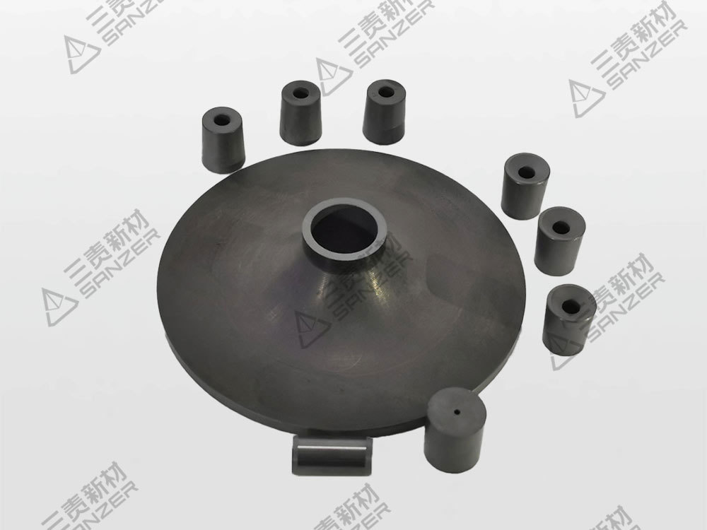 Silicon carbide slurry atomizing disc/nozzle