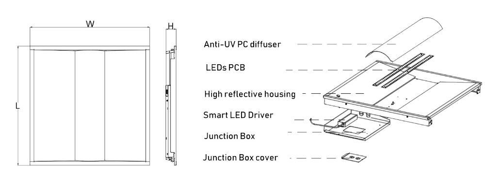 Smart Troffer Bluetooth Control Office Lighting