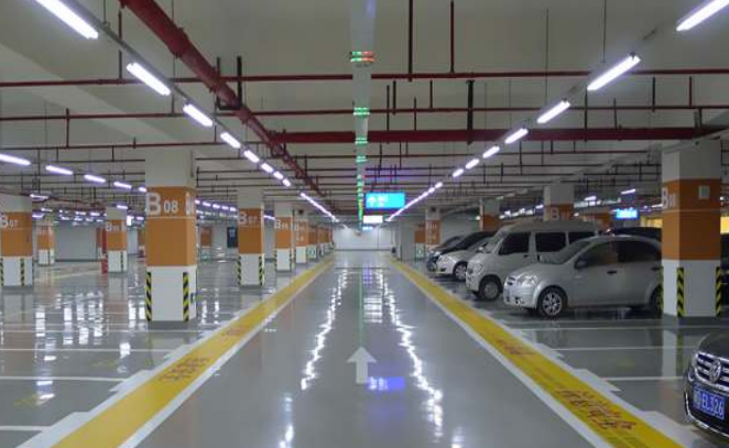 Linear Light used in indoor parking lots