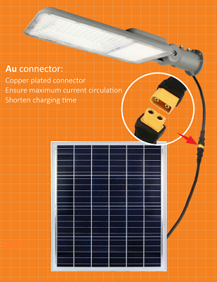 Copper plated connector solar street light