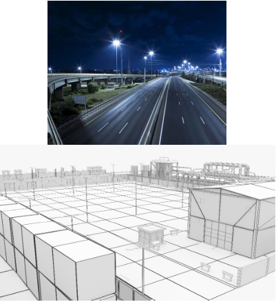 Luminaria inteligente Shoebox de 300 W