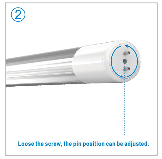 Adjustable Pin Position UV Light Tube