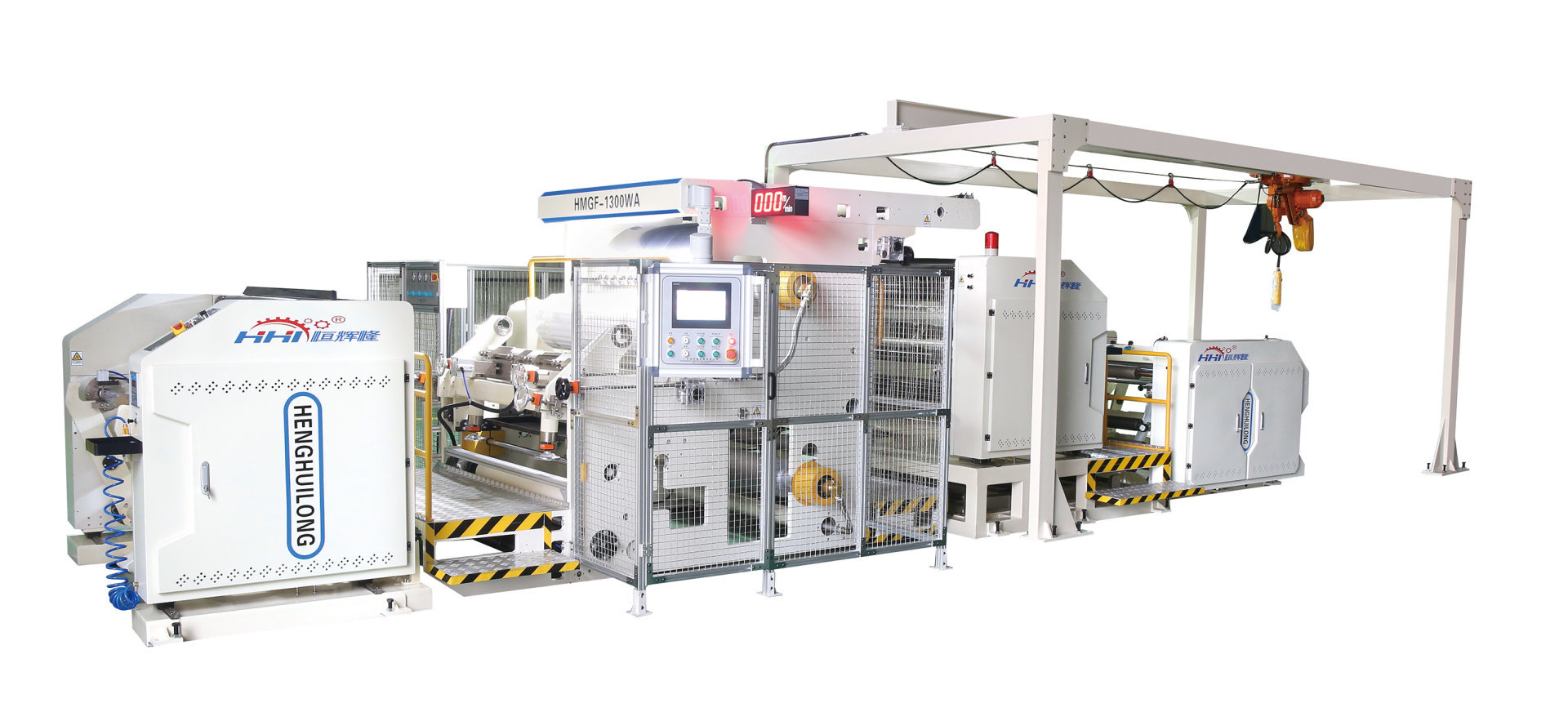 High speed laminating machine for hot melt adhesive coating