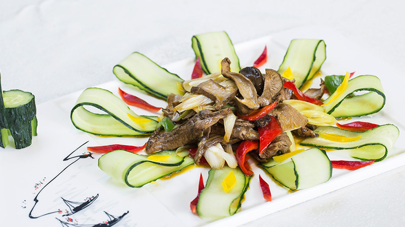 Stir fried Wild Mushroom in Silver Plate