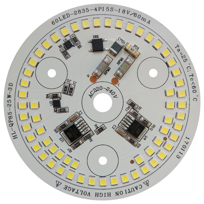 smd 2835 CE-RoHS Certified 3-year Warranty 25W 118 lm/W aluminum led pcb board ac ceiling module for LED bulb light