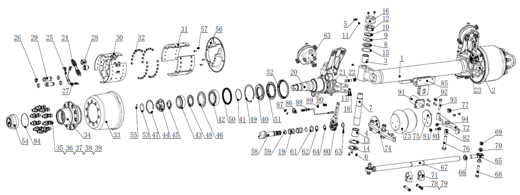 HJB3405-000-ABS Explosion of Steering Shaft