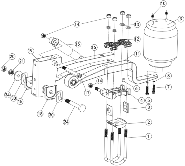 9T disc brake suspension without lifting (HJ09A1A0-268WG)