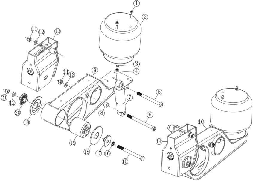 23 air suspension low bed with lifting (HJG09A1A0-254R-DE)