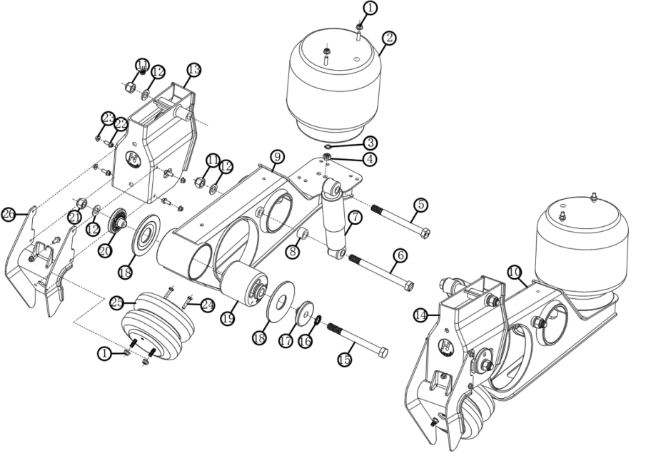 23 air suspension low bed with lifting (HJG09A1A1-254R-DE)