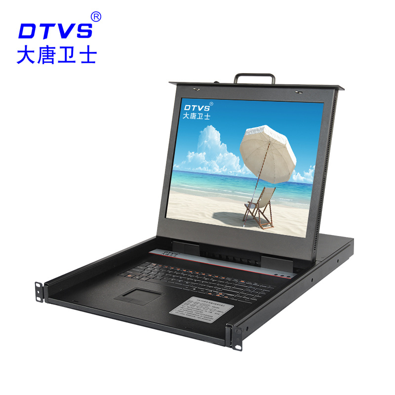 大唐卫士DL7916-B 切换器KVM 16路19寸USB/PS2机架式CAT5网口版 高清显示屏