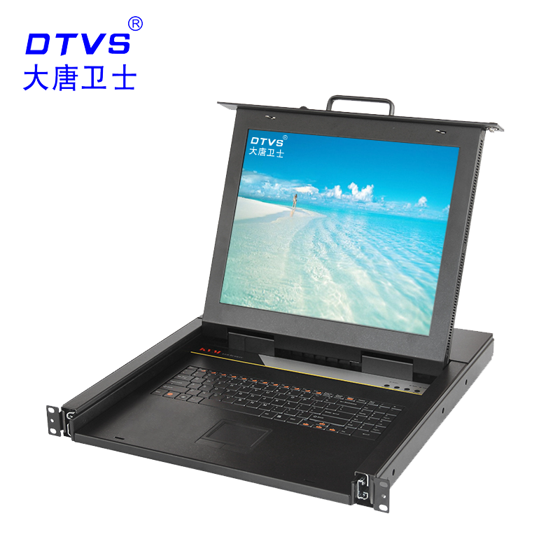大唐卫士KVM切换器DL1700-B 17寸单口LCD屏 1路VGA口 USB/PS2 混接口