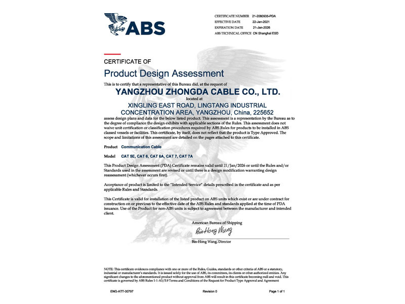 ABS Shipping Inspection Certificate