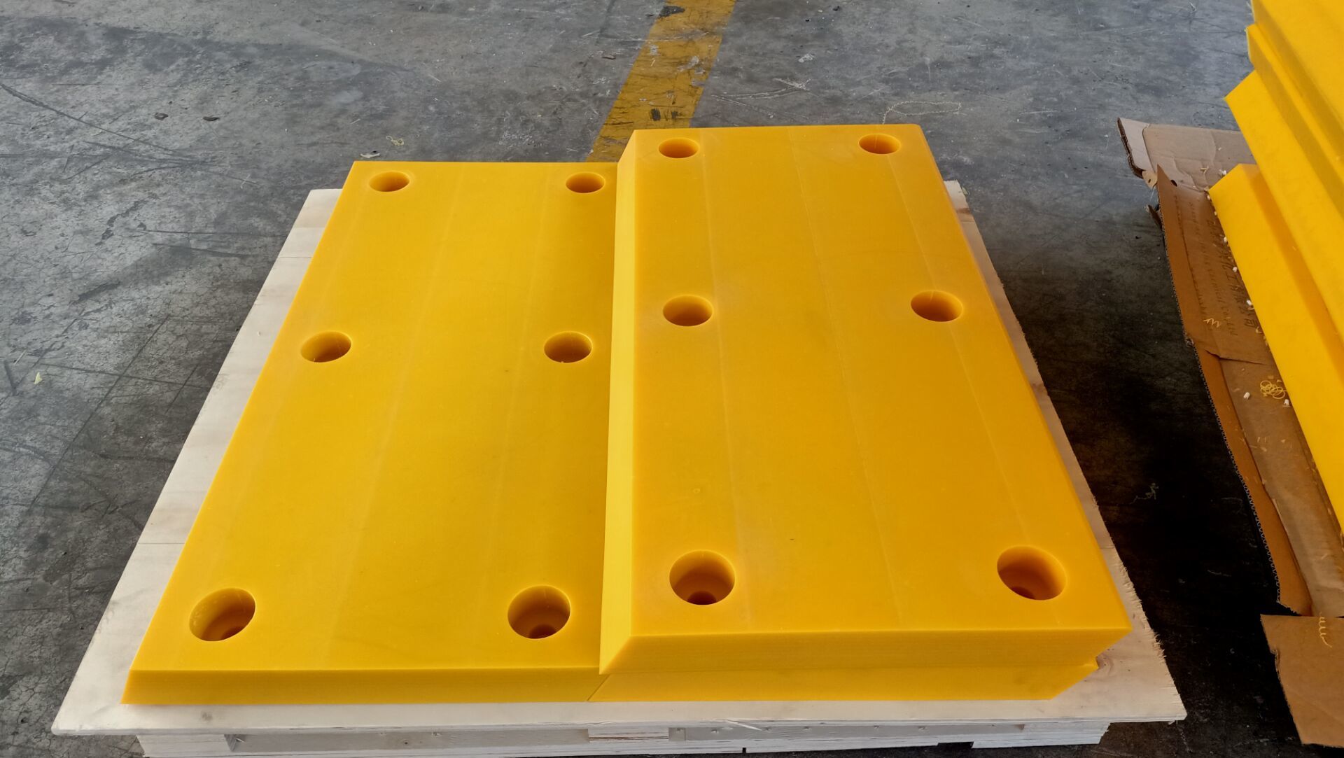 Marine fender sliding pads for the dock and ports