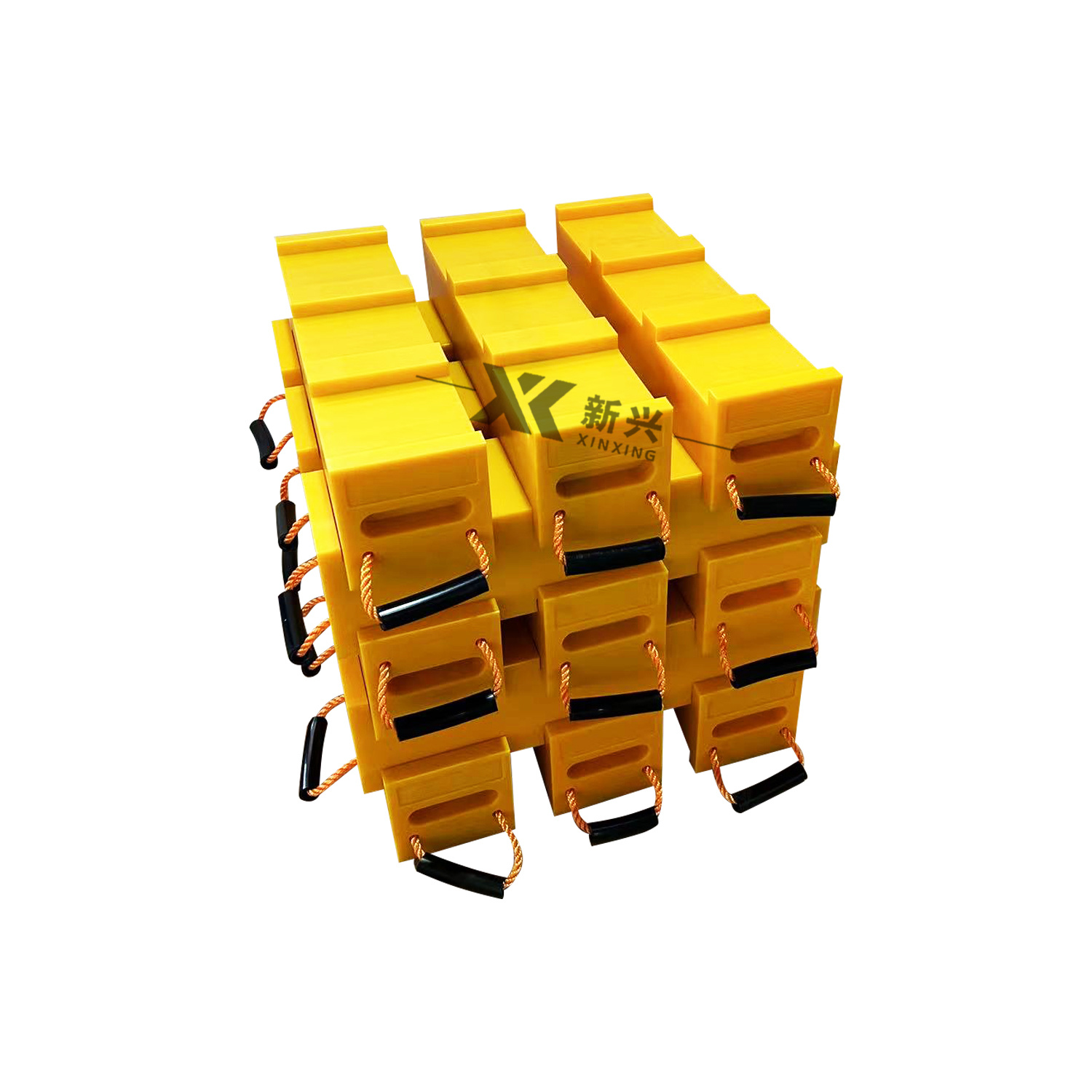Yellow UHMWPE Stack Cribbing block | BIG GRIP STACKERS