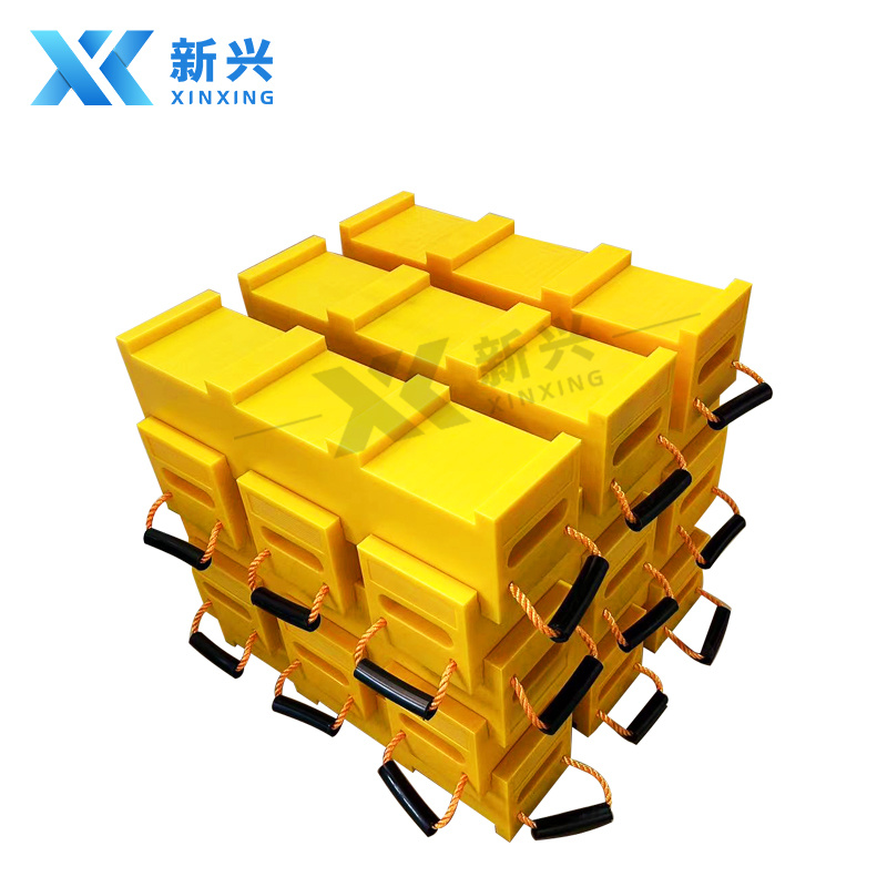 High quality Mobile crane outrigger pads Portable block HDPE crane mat polyethylene outrigger pad