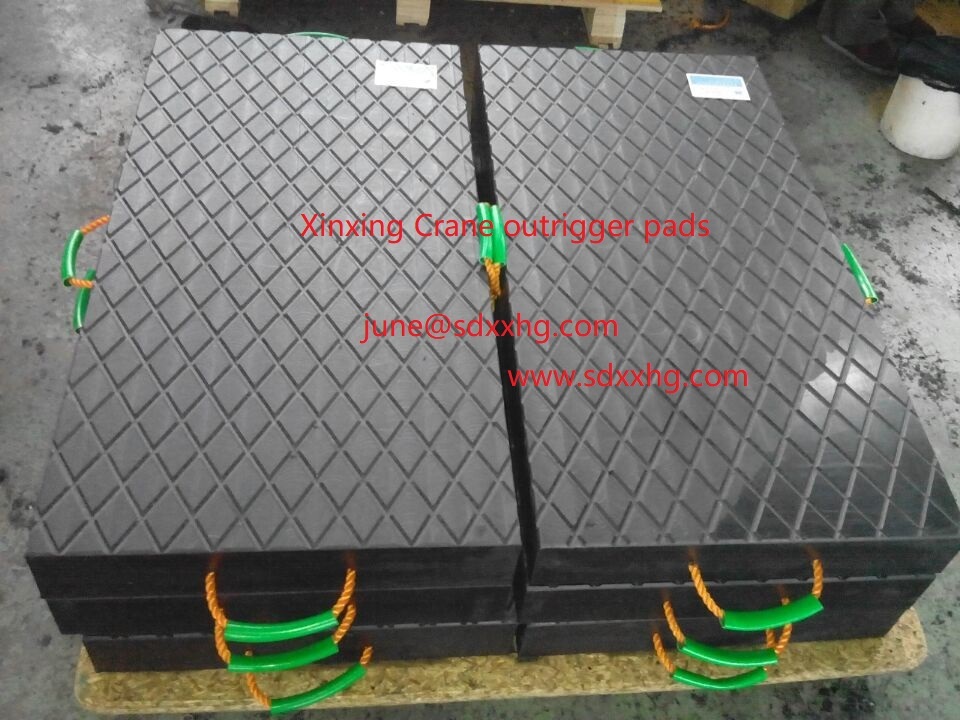 crane foot bearing support/crane truck outrigger pads/hdpe ground mat