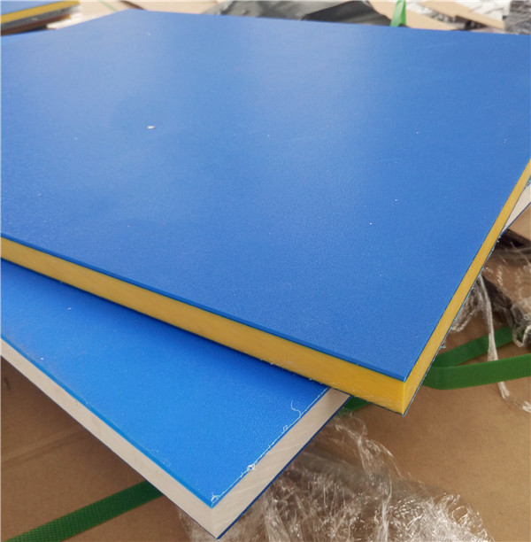blue-white-blue, blue-yellow-blue, red-white-red layered matte HDPE Sheet