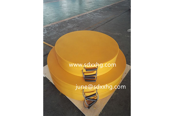 Yellow color with rouand shape Crane outrigger pads