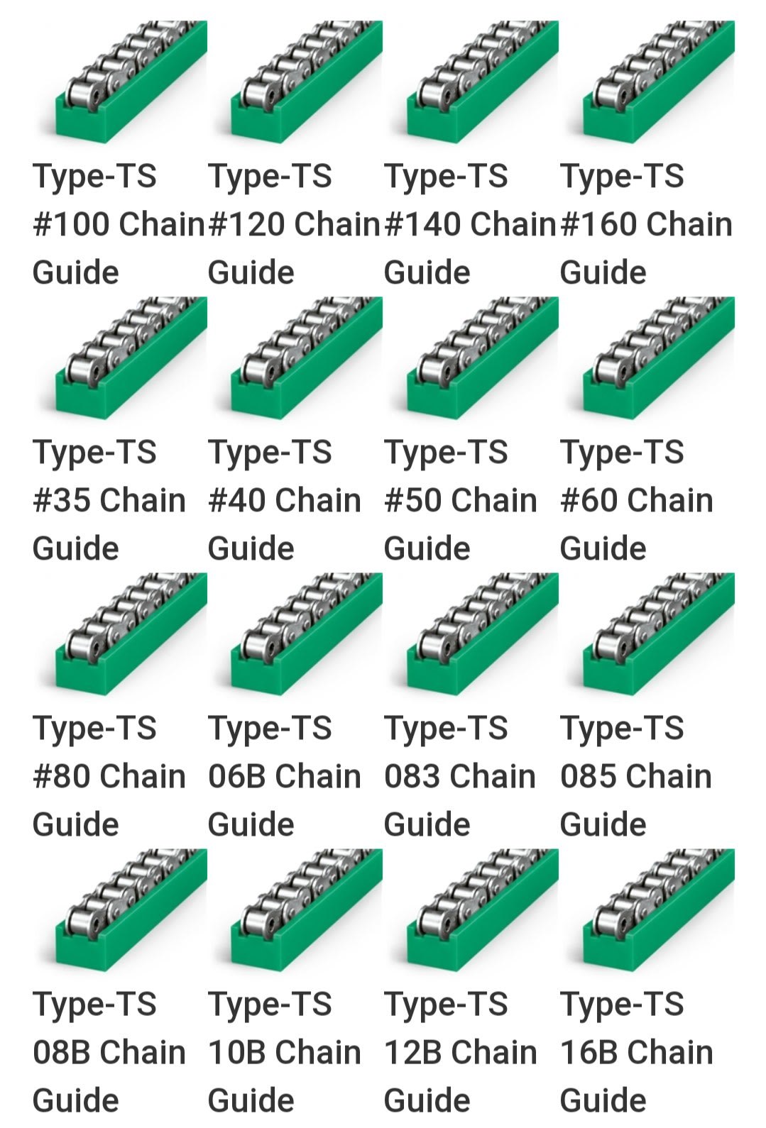 UHMWPE Roller chain guides