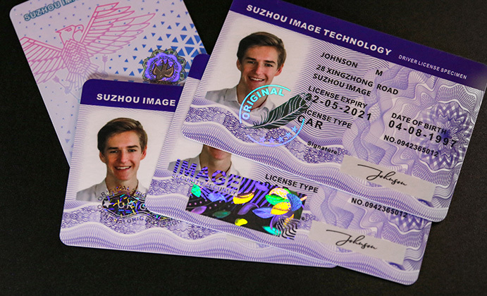 PVC, PETG and PC id card holograms with high quality and durability