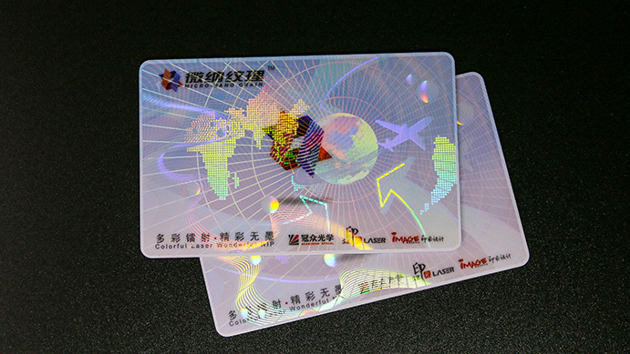 Security id cards with ptical guilloche technology