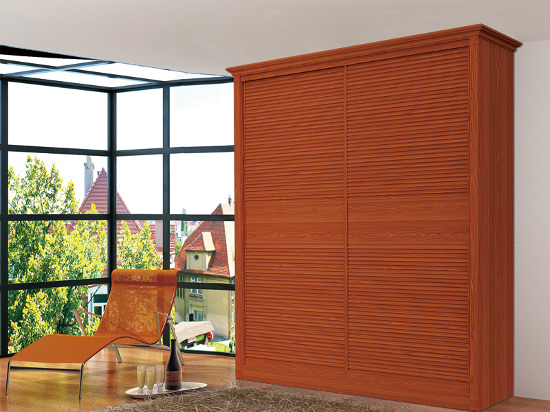 Waist line upper and lower louver push pull wardrobe