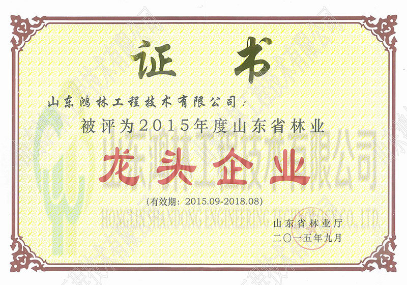 2015年度山東省林業(yè)龍頭企業(yè)