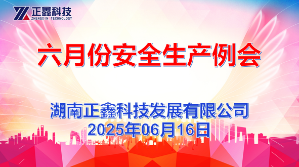 湖南正鑫科技發展有限公司 召開六月份安全生產例會