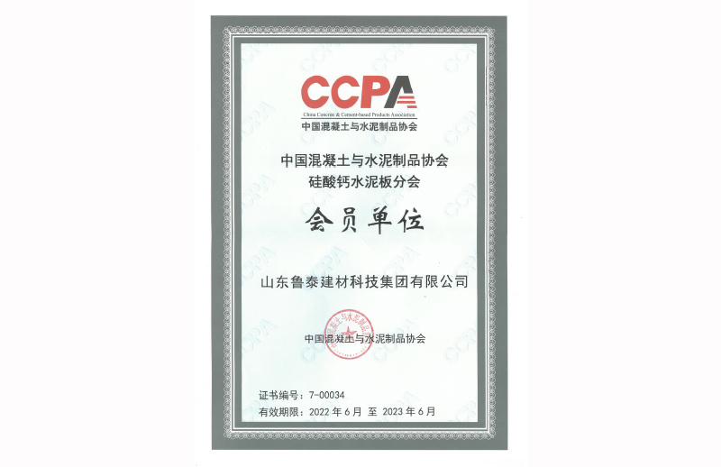 魯泰--中國混凝土與水泥制品協會授予“常務理事單位”