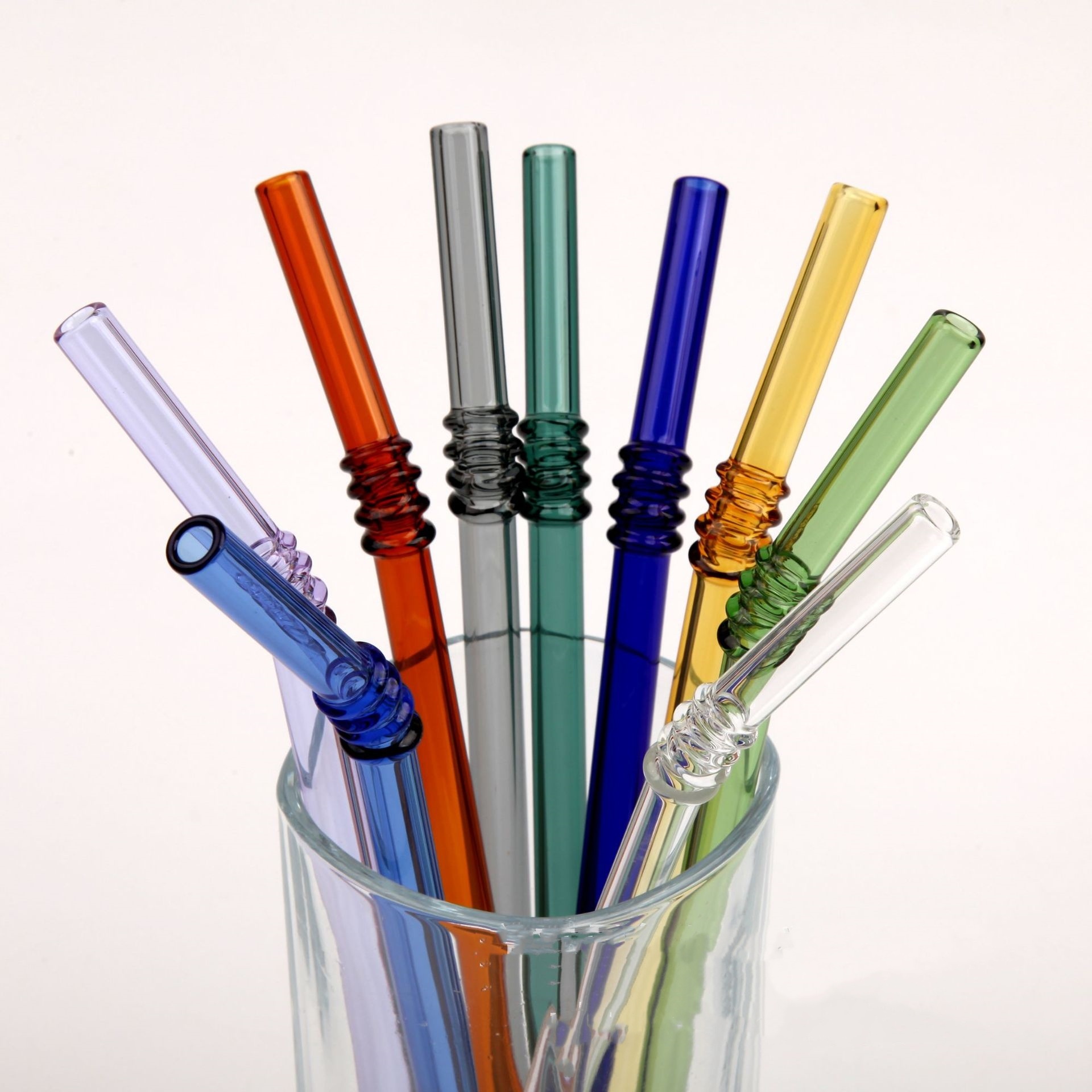 Glass Drinking Straw colored curved straw can be customized Glass Straw ...