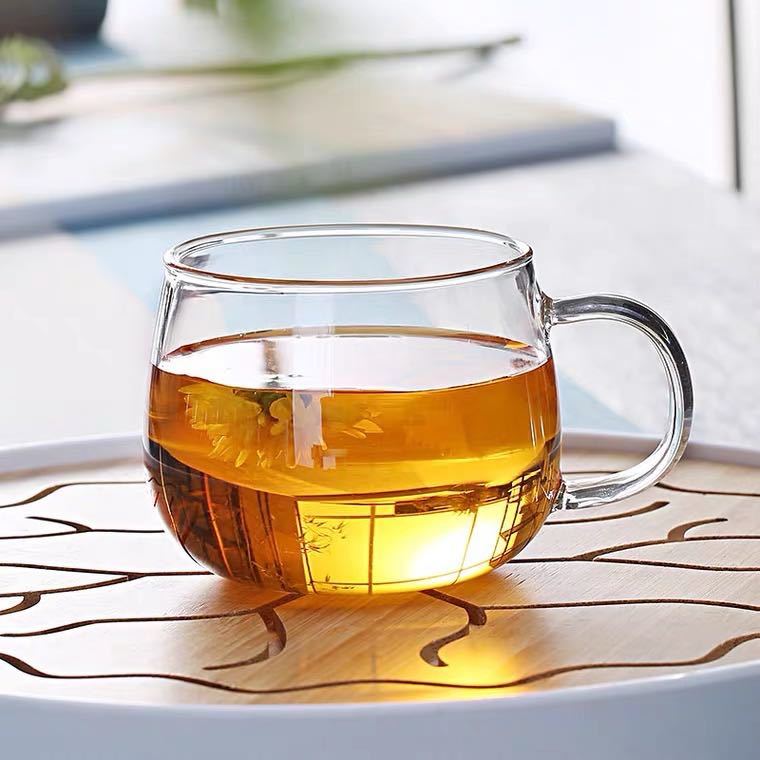 Thickened heatresistant high borosilicate glass Japanese style tea cup