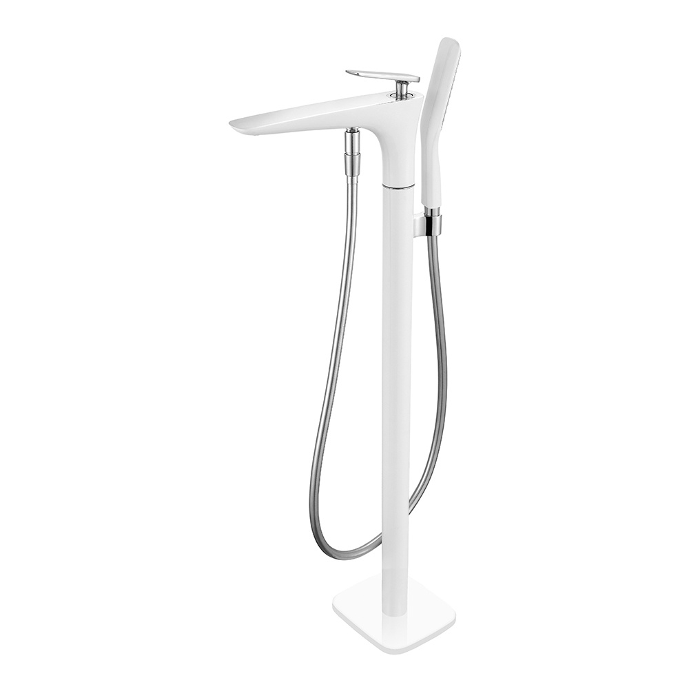 Bath shower floor standing mixer