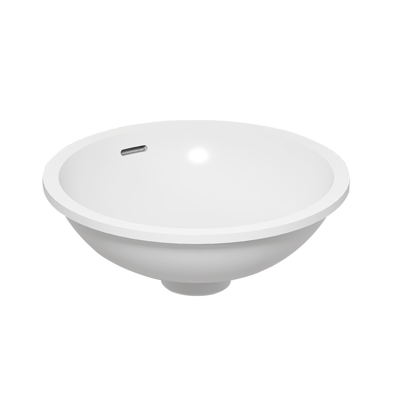 Solid surface built-in basin