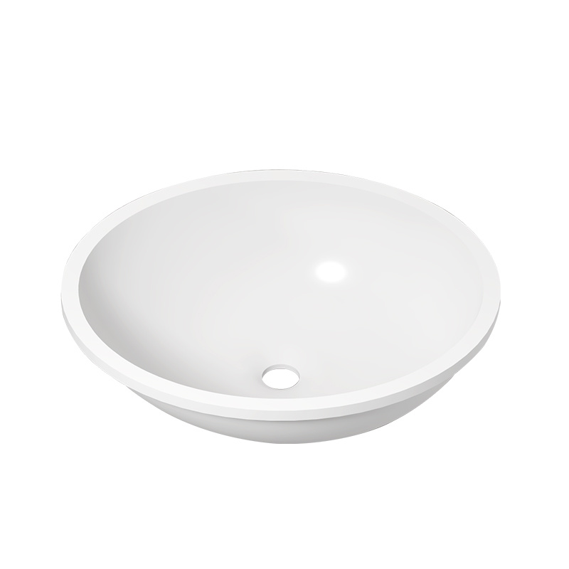 Solid surface built-in basin