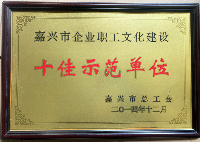 Jiaxing City enterprise staff culture construction ten best demonstration units