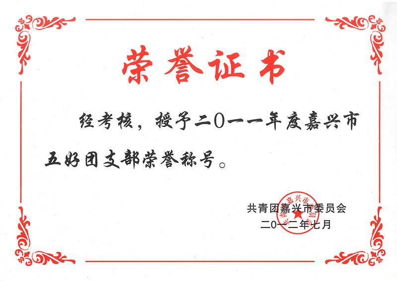 2011 Jiaxing city Wuhao League branch