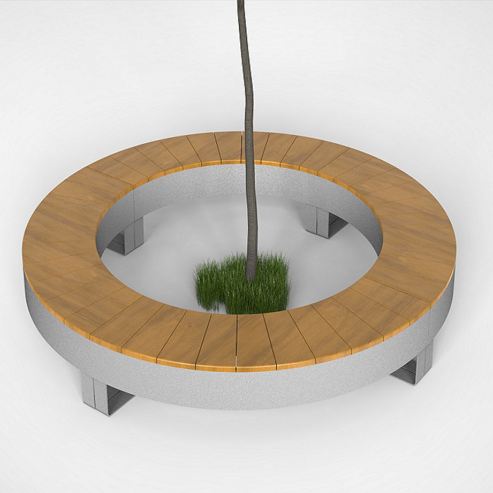 圆形树池组合坐凳
