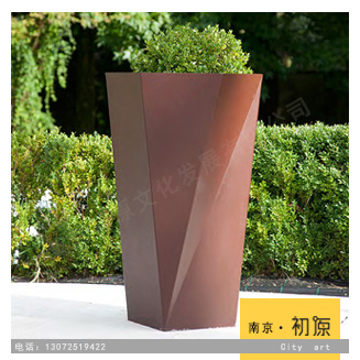 創意藝術銹鋼板花箱