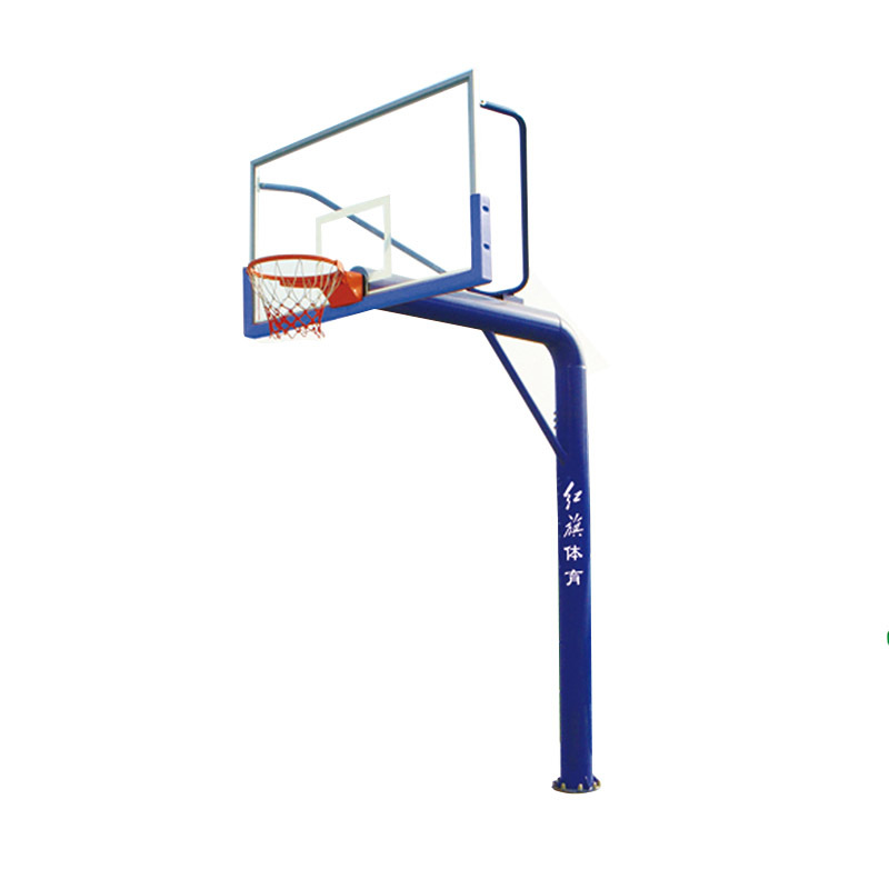 HQ-1014 Inserting Land Round-pipe Single-arm Basketball Stand