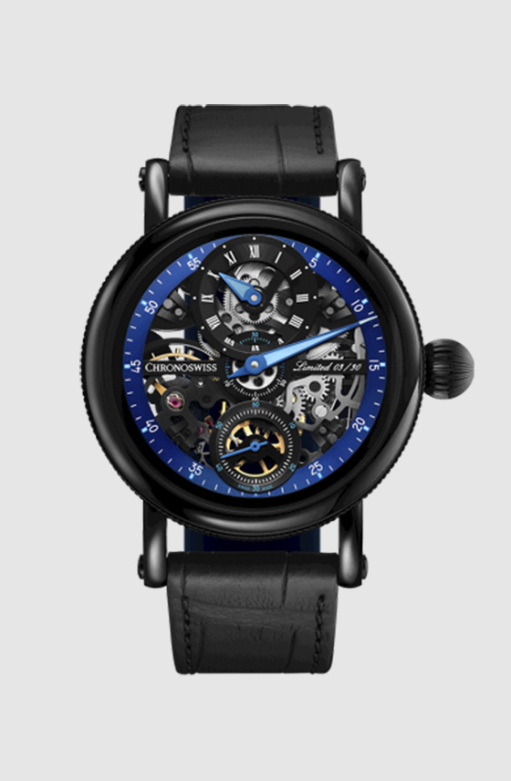 瑞寶-FLYING GRAND REGULATOR SKELETON NIGHT PROWLER 型號(hào)：CH-6725S-BKBL