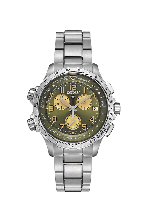 漢米爾頓卡其航空系列 X-WIND GMT CHRONO QUARTZ 型號(hào)：H77932160