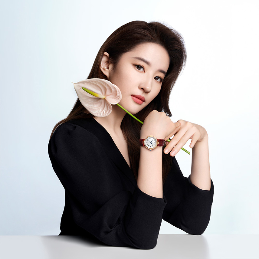 天梭小美人臻鉆款皮帶機械女表劉亦菲同款 型號：T126.207.66.113.00